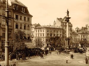 Warszawa, Plac Zamkowy, Stanisław Nofok­‍‑Sowiński, 1914