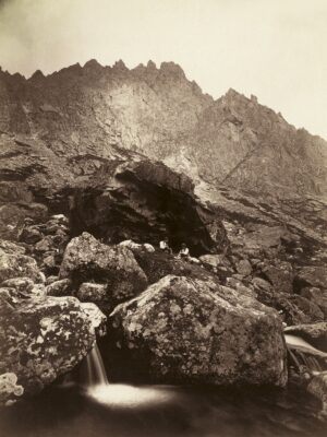 Tatry, Łomnicka Koleba w Dolinie Małej Zimnej Wody. Nad nią urwiska Łomnickiej Grani, Karol Divald, ok. 1873