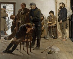 Jacek Malczewski, Na etapie (Aresztanci), 1883