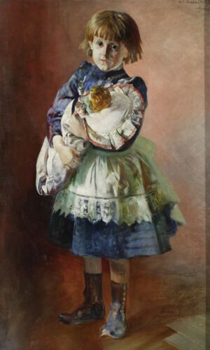 Jacek Malczewski, Portret Julii, córki artysty, z lalką, 1893
